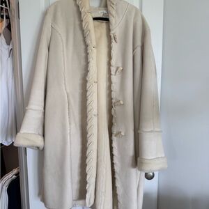 Coldwater Creek Cream Teddy Jacket